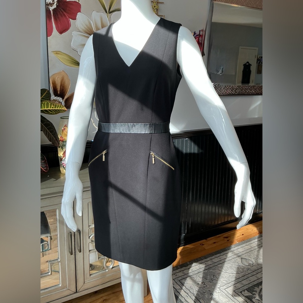 Little Black Dress Calvin Klein Minimalist Guest Event Cocktail Woman Size 8P